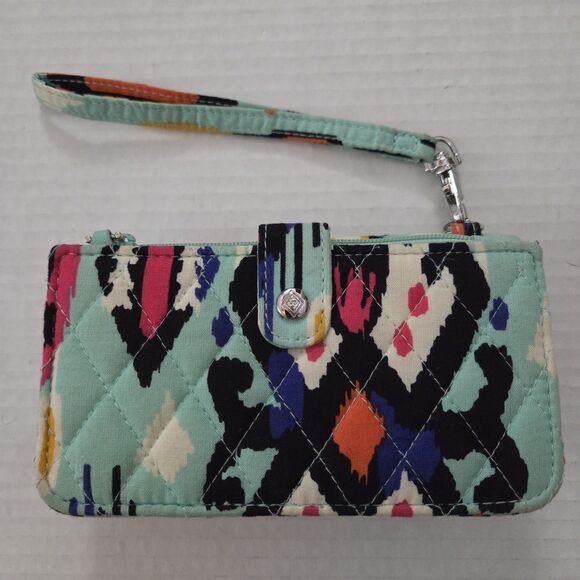 Vera Bradley Pueblo Pattern Snap / Zip Up Wristlet Wallet - Picture 3 of 8